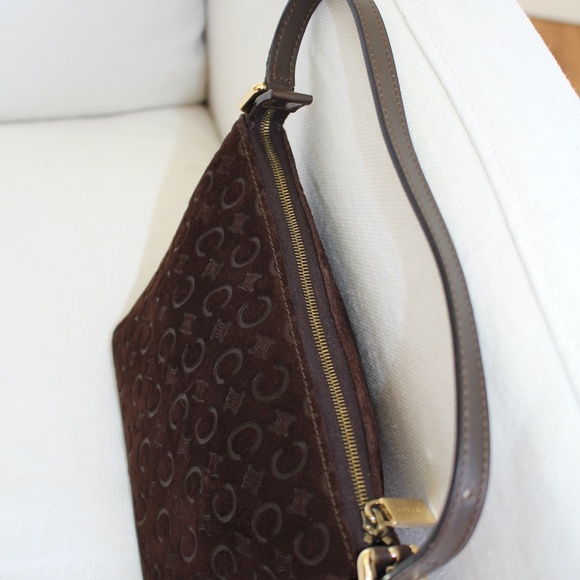 Céline Macadam Suede Shoulder Bag - Picture 5 of 7